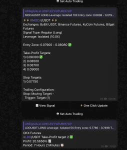 AltSignals Binance Futures Screenshot