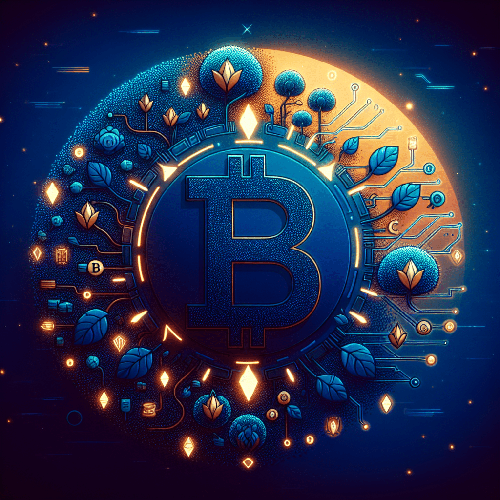 "Pi Network logo standing out at the center amidst a vibrant group of growing startups, against a gradient background transitioning from a warm orange to dark blue. Text 'Pi Network Ventures' in midnight blue at the top, followed by 'Investing 0 Million in Startups' at the bottom in dark blue, signifying the company's commitment to funding new entrepreneurial endeavors."