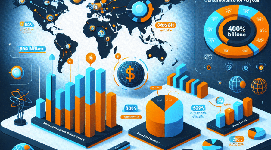 "Infographic depicting Solana network's DEX volume growth to $806.8 billion by 2025, marking a 400% increase from the previous year. Visuals include bar graphs, pie charts, and the dominant Jupiter exchange logo. The Solana logo's emphasis, coloured in its brand Orange(#FF9811), contrasts with Ethereum's Midnight Blue(#021B88): a representation of their respective standings in DEX volume. Dark Blue(#000D43) is used for neutral elements, highlighting the global network activity on a subtle world map in the background."