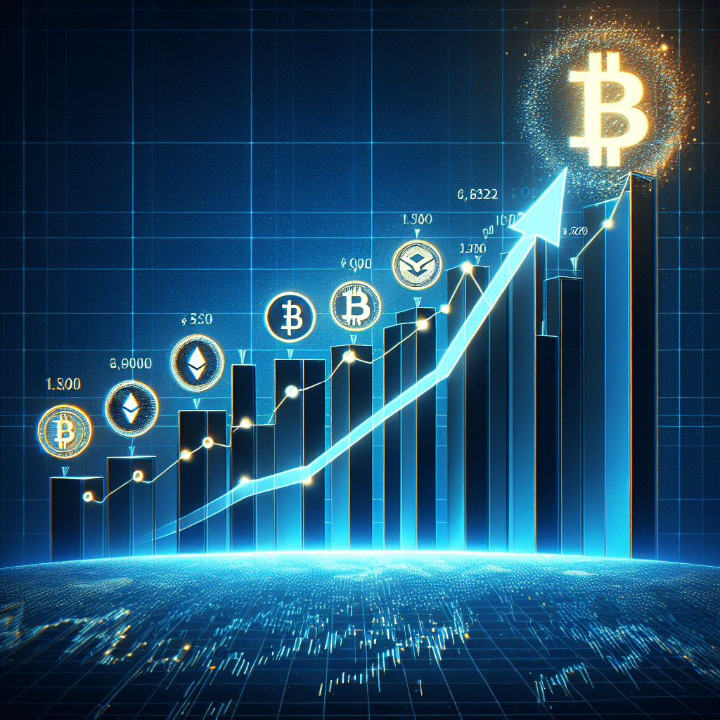 "Rising line graph illustrating Bitcoin's record high price surge against a midnight blue background, with sparkling Bitcoin symbol and ascending logos of prominent crypto firms such as Strategy, Coinbase Global, MARA Holdings, and Riot Platforms, overlaid with a semi-transparent dark blue layer, emphasizing the positive shift in regulatory environment and investor risk appetite, all highlighted in brand-specific orange color. Image dimensions are 1200x628 pixels."