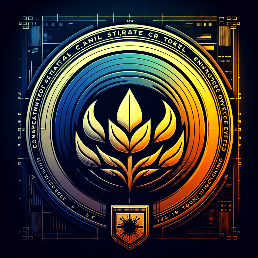"Imagen del logo de Canary Capital y del token Cronos de Crypto.com fusionados, con el logo de la Comisión de Valores y Bolsa de Estados Unidos en primer plano, simbolizando el proceso de archivo. El fondo es un degradado de nuestros colores de marca Naranja, Azul Oscuro y Azul Medianoche, con una transición suave a lo largo de las dimensiones de la imagen. El texto 'Canary Capital Staked CRO ETF' en letras blancas, en negrita y de alto contraste, está centrado. Ilustra la asociación y el tema del fondo cotizado en bolsa. Asegúrese de que la imagen representa atemporalmente la esencia del artículo y tiene un tamaño apropiado de 1200 x 628 píxeles."