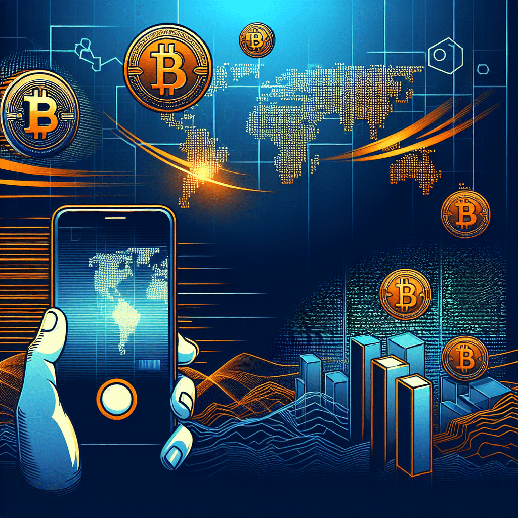 "Digital world map in orange adorned with crypto coins signifying global reach with a smartphone illustration capturing crypto coin data on a midnight blue gradient background, coinbase and TaskUs logos in the corner, overlaid with orange text stating 'Coinbase Customer Data Breach: Outsourced Employee to Blame'"
