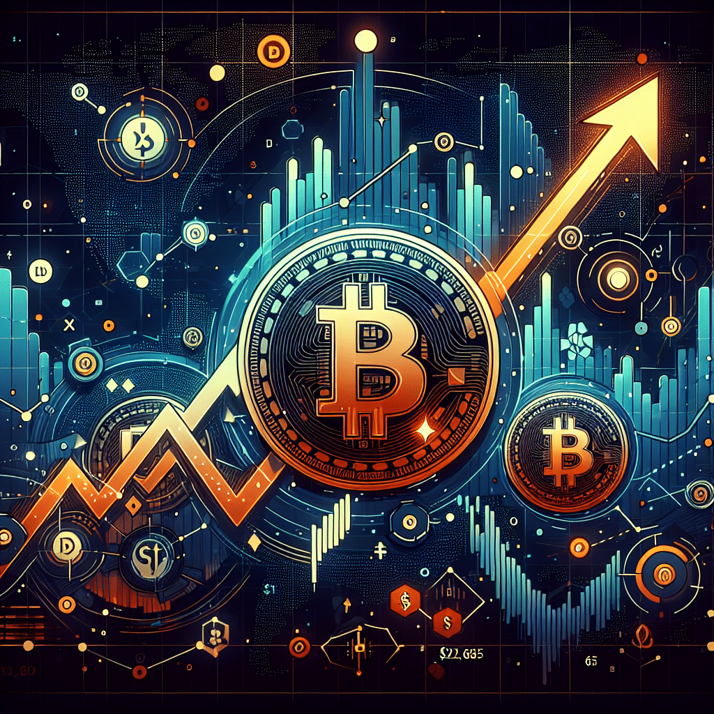 Imagen de una representación digital y abstracta de la criptomoneda Polkadot (DOT) mostrando un descenso significativo hacia $3.50, simbolizando un crash. En la misma imagen, se sugiere una potencial recuperación mediante algoritmos ascendentes que conducen al punto más alto marcado como $11.85, representando precios futuros. Integra un patrón de triple fondo para resaltar la resiliencia de Polkadot. Una gráfica de precios se incluye en la imagen para referencia, con indicadores positivos apuntando hacia arriba para mostrar un posible crecimiento y recuperación. Los colores de la marca se utilizan de la siguiente manera: naranja para indicaciones de crecimiento y recuperación, azul oscuro para el fondo y azul medianoche para los detalles de los algoritmos e iconos. El tamaño de la imagen es de 1200 x 628 pixeles para una visualización óptima en una publicación de blog.