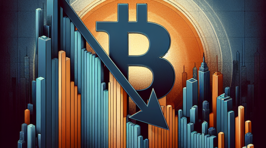 "Bold title in dark and midnight blue hues detailing the impact of new companies adopting Bitcoin strategy, depicted through a visual representation of a diminishing trend line against a Bitcoin and digital treasury icon. The background features a downward movement symbolizing decrease in profit. The image incorporates a group of new companies at the lower end, painted in striking tones of orange, dark blue and midnight blue, showcasing the brand's color palette."