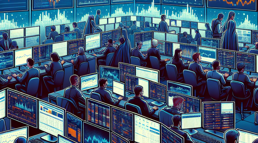 "Alt text: A vibrant and electrifying cryptocurrency trading floor image displaying traders leveraging the AI-powered ChatGPT for data processing, sentiment summarizing, and strategy crafting. The picture is dominated by our brand shades - Dark Blue background illustrating the depth of the market, Orange charts signifying dynamic data movement, and Midnight Blue accents adding richness. This 1200x628 pixel image also showcases the integration of TradingView and LunarCrush by their logos alongside the ChatGPT screens. The image concludes with an eye-catching white tagline 'Optimize Trading Decisions with ChatGPT' to signify the enhancement in trading decisions."