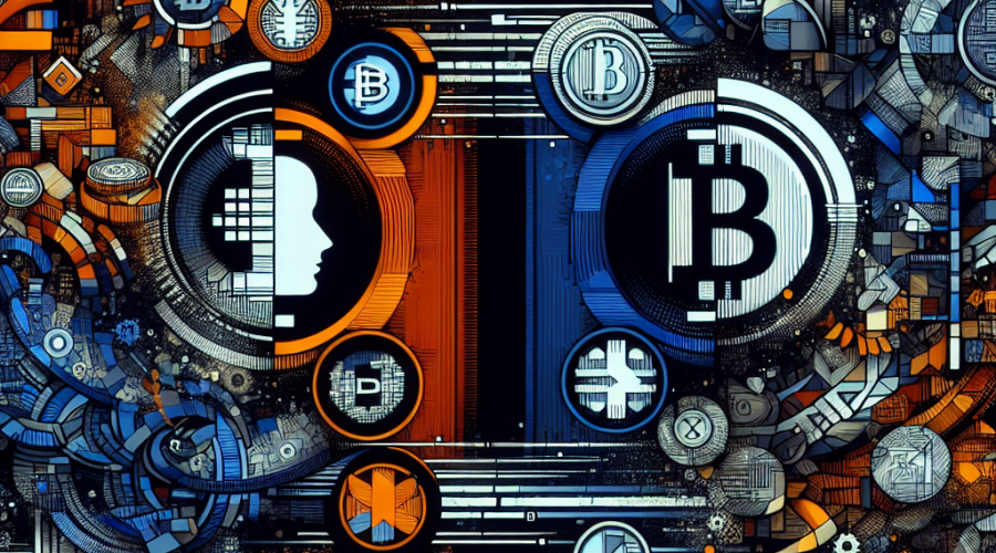 "JD.com and Ant Group executives engaging with People's Bank of China representatives on a concept of Chinese Yuan-backed stablecoins against a digital backdrop of global currencies, predominantly the US dollar. Key features include a fusion of company logos, reminders of Chinese heritage, and a futuristic digital currency scene all rendered in brand-specific Orange (#FF9811), Dark Blue (#000D43), and Midnight Blue (#021B88). Image size is 1200 x 628 pixels."