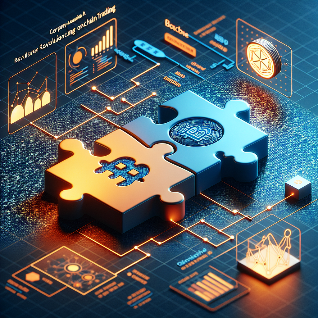"3D puzzle pieces with Pump.Fun and Kolscan logos merged on a Solana Blockchain designed background. Dominated by brand's Orange #FF9811 and Dark Blue #000D43 with added touches of Midnight Blue #021B88. Subtle layer of crypto trading analytics illustrates Kolscan's wallet tracking services. 'Pump.Fun Acquires Kolscan: Revolutionizing Onchain Trading' text symbolizing the merger's impact. Image size 1200 x 628 pixels."