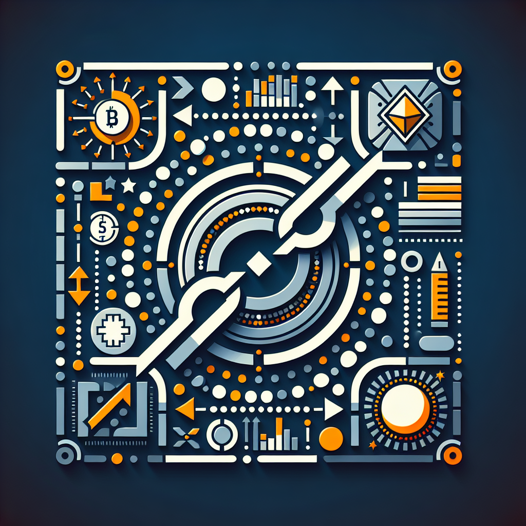 "2D abstract flat design illustrating blockchain symbols such as a chain, swap arrows, and stylized Ethereum and Solana logos, representing cross-chain swap. Includes graphical representation of $13.9 billion and $0.24 value, with 1inch logo. Background gradient transition from Dark Blue to Midnight blue, with Orange highlights."