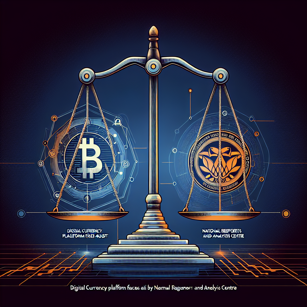 "Graphic displaying the Binance logo and AUSTRAC emblem on a justice scale, symbolizing regulatory scrutiny. The text 'Binance Australia Faces Audit by AML Regulator, AUSTRAC' is in white and orange, against a dark to midnight blue gradient background. Image size is 1200x628 pixels for SEO optimization."