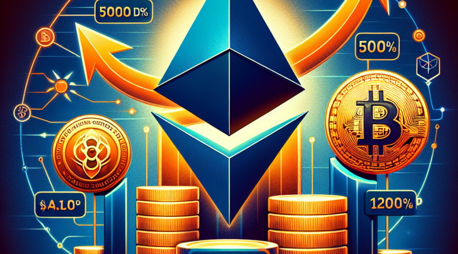 "SEO Alt-Text: Biotechnology company logo transformation from '180 Life Sciences' to 'ETHZilla'; Ethereum symbol and rising stock graphic depicting a 500% annual increase in the foreground; Bitcoin symbol subtly placed in the background. Bold palette of Dark Blue, Orange, and Midnight Blue adding striking contrast. Small text at the bottom acknowledges the Trump administration's role in fostering a crypto-friendly regulatory environment. All elements are strategically balanced for a 1200 x 628 pixel frame designed for a WordPress blog post."