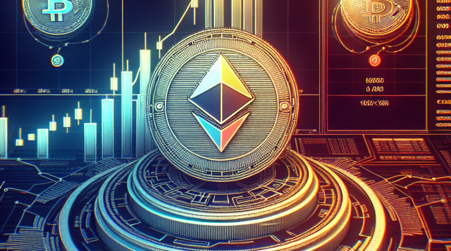 "Alt-text: High-tech digital illustration displaying the logo of Bullish Crypto Exchange, set against a mixed orange, dark blue and midnight blue background of reinterpreted IPO documents. In one corner, a rising shares price chart is shown, alongside depictions of Bitcoin and Ether, reflecting their significance in the cryptocurrency market. The whole image is consistent with our brand's color palette and has a size of 1200x628 pixels."