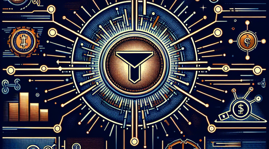 "Etherex logo and REX token increasing in value in an attractive blend of Orange and Dark Blue with Olympus DAO and Friend Tech subtly integrated, representing the successful (3,3) tokenomics mechanism and 0 million TVL milestone."