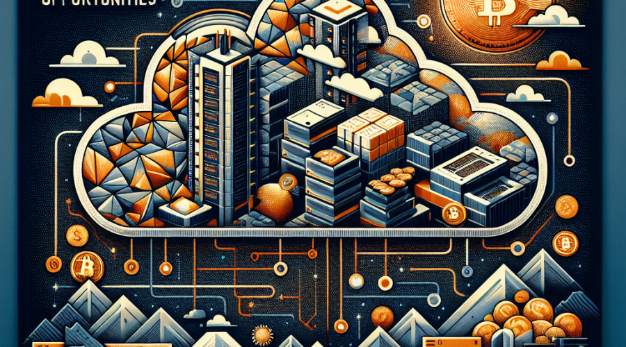 "Vibrant collage depicting GMO Miner's powerful cloud mining services, with a digital blockchain symbolizing XRP Ledger's transaction surge. The image showcases devices like computers and server racks to illustrate the digital mining process, all in dynamic shades of orange and midnight blue capturing the essence of secure and sustainable cryptocurrency mining. The phrase 'GMO Miner - Secure, Sustainable Cloud Mining Opportunities' is illuminated at the forefront. Image size: 1200 x 628 pixels."