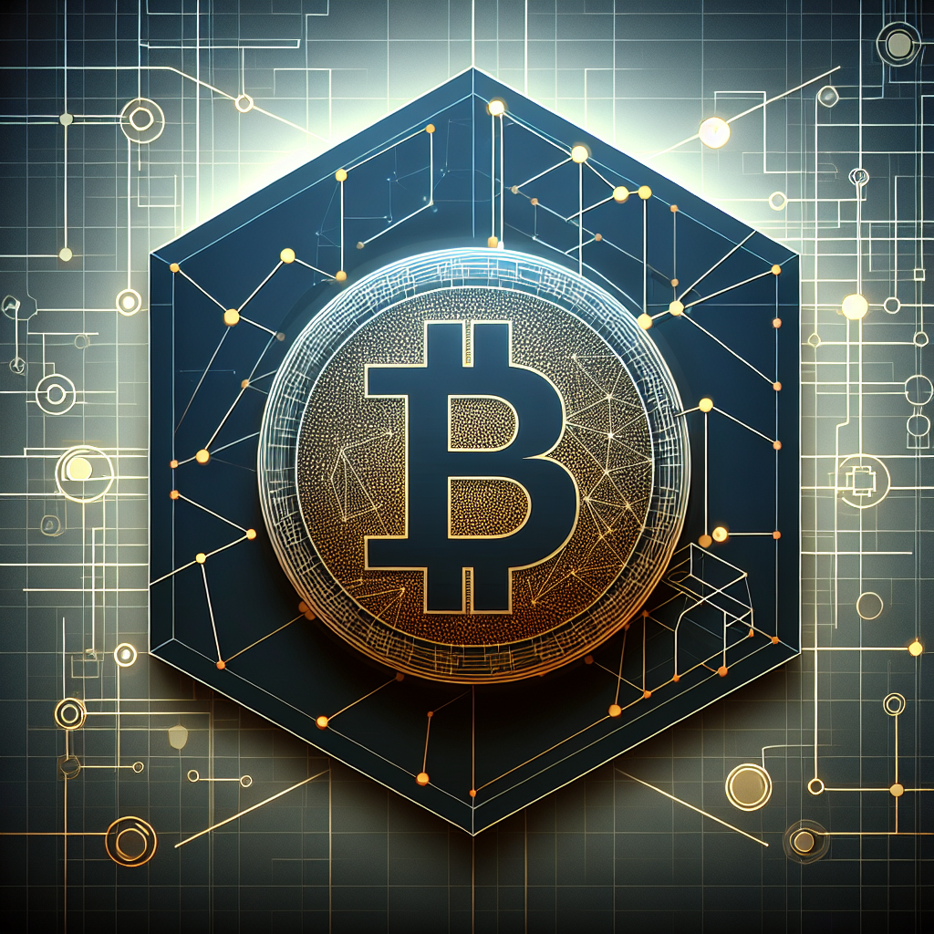 "Digital illustration of the Grayscale logo positioned at the top right with a prominent, golden $IP token at the center, overlaying a detailed blueprint of the Story network blockchain, all set against a midnight blue color palette with dark blue and orange highlights. Ideal for blockchain technology topics. Size: 1200x628 pixels."