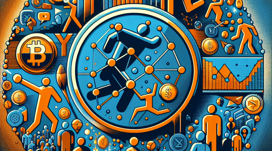 "1200x628 pixel image showcasing the sports betting and gaming aspects of the XYZVerse Memecoin using vibrant shades of Orange (#FF9811) and Blue (#000D43, #021B88). Symbols indicating a striking $15m+ presale, dramatic token price surge and increased community adoption vividly reflect the dynamic investment hype and momentum around the coin."