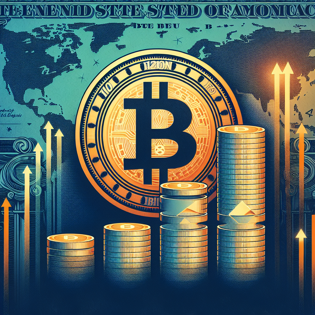 "SEO alt-text: Tether logo prominently displayed against a gradient background of US Treasury bills in dark and midnight blue, symbolizing its ascension as the 18th largest holder of US Treasury globally. Gold coins stacked to represent 7 billion holdings value subtly forming '127 B' at the bottom-right of the image. A faint world map silhouette in the backdrop implies Tether's worldwide influence. Image size 1200x628 pixels."