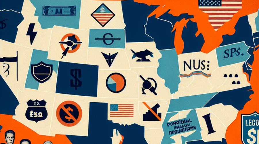 "Wall Street bankers demonstrating opposition to the U.S. GENIUS Act Stablecoin Law, featuring American Bankers Association & National Consumer Law Center logos, section of the GENIUS Act and protective shield symbolizing regulations overlaying a U.S. map, mainly in orange, dark blue and midnight blue colors. Great image representative of national reach, legal complexity and regulatory environment in the financial sector."
