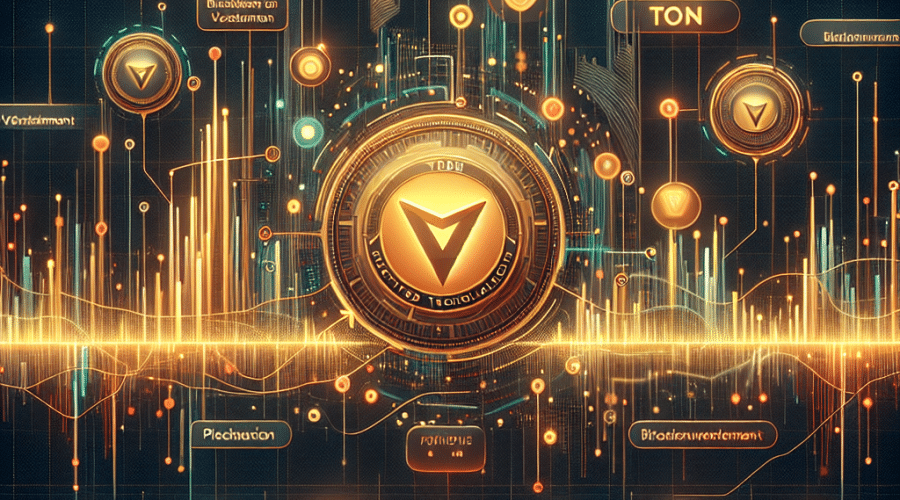 "Verb Technology announces creation of TON Treasury Reserve amidst falling TON value; trading charts, and brand logos of Verb Technology, TON, Kingsway Capital, and Blockchain.com set against a 1200x628 pixel backdrop for a WordPress blog post."