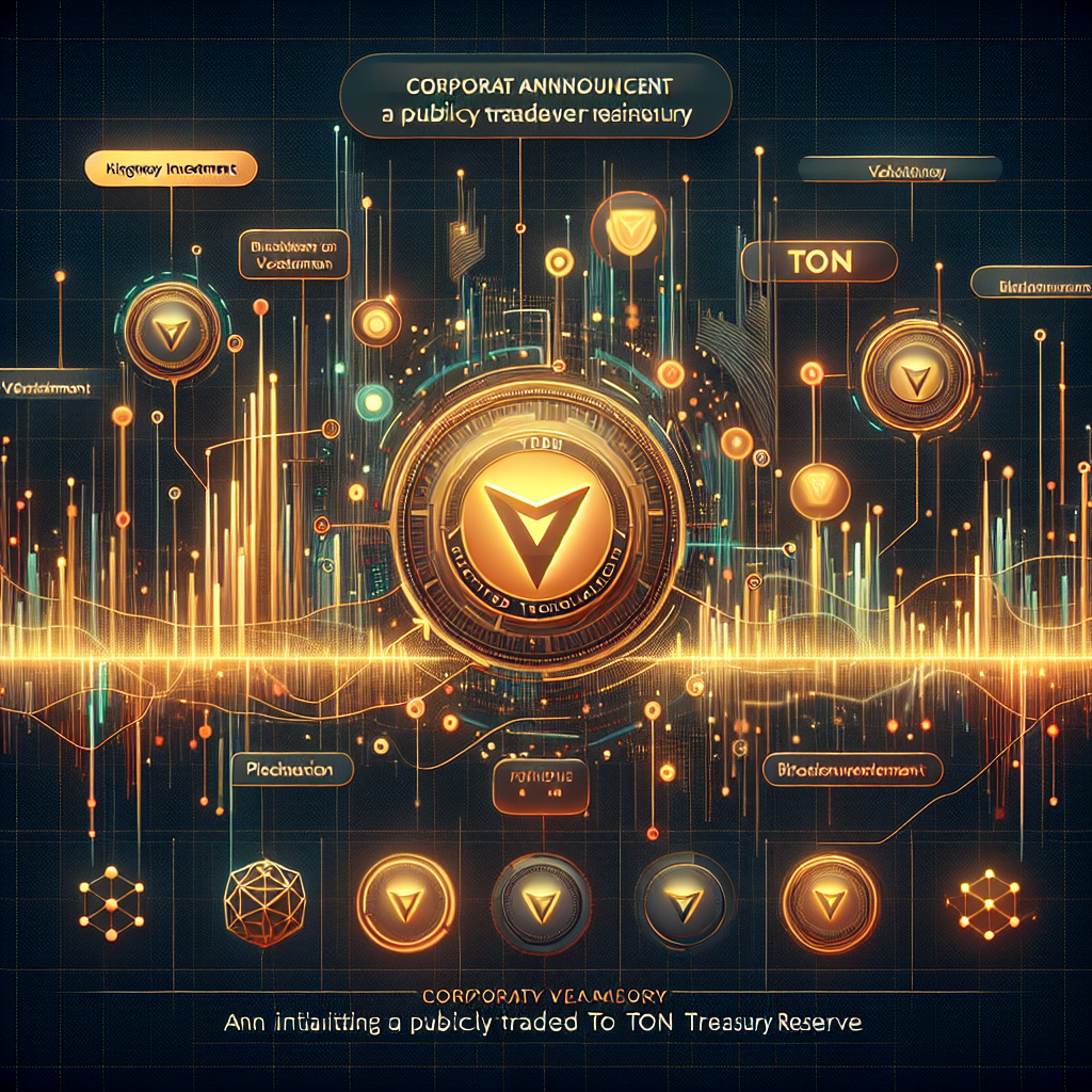"Verb Technology announces creation of TON Treasury Reserve amidst falling TON value; trading charts, and brand logos of Verb Technology, TON, Kingsway Capital, and Blockchain.com set against a 1200x628 pixel backdrop for a WordPress blog post."