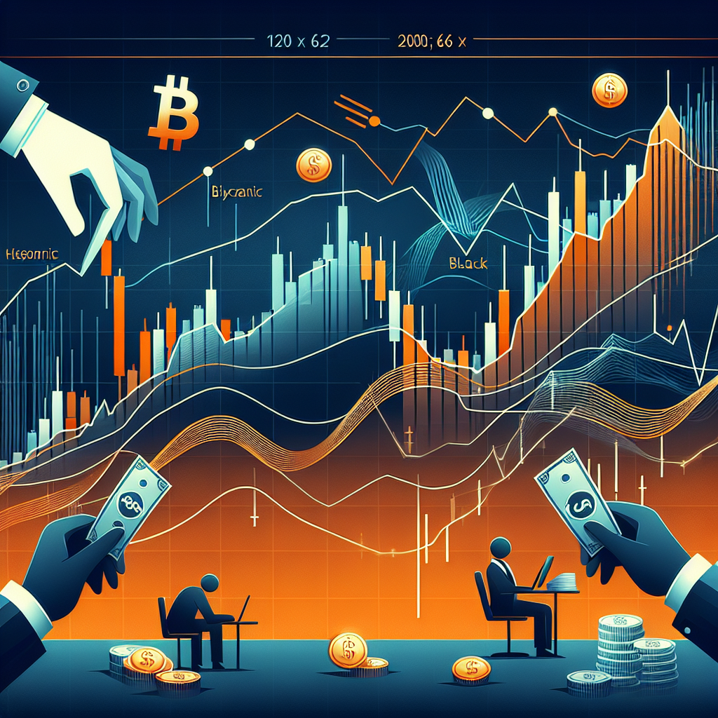 SEO Alt-Text: Modern blog illustration depicting a volatile crypto stock chart, featuring a sharply rising and plunging line with overlaid candlesticks. The background uses a gradient of orange (#FF9811), dark blue (#000D43), and midnight blue (#021B88). Bitcoin and dollar sign icons are subtly incorporated, while sleek illustrated hands exchange stock certificates, symbolizing investor exits after PIPE deals in crypto treasury companies, all in a professional fintech style.