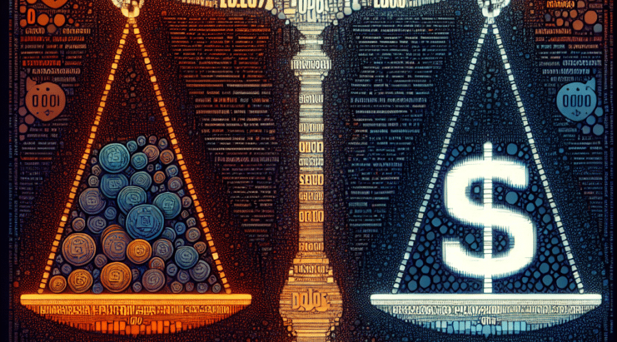 "Digital depiction of a weighing scale balancing between the Nemo Protocol logo and USD symbol, glowing NEOM tokens on the Nemo Protocol side signify issuance. Faded coding script in the background highlights exploit and vulnerability factors in the protocol hack. The storyline traced subtly by the dates 'Sept 7' and the phrase 'from Sui to Ethereum via Wormhole CCTP' conveying the path of the stolen funds. Imbuing the image with the color tones of Orange (#FF9811), Dark Blue (#000D43) and Midnight Blue (#021B88)."