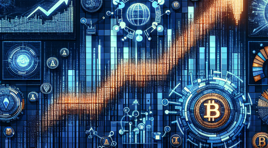 "Midnight blue collage of vibrant AI grid portraying the Virtuals ecosystem showing rapid growth of VIRTUAL, TIBBIR, and AIXBT tokens with a dynamic orange upward graph line, struggling small-cap coin icon, and glowing image of Coinbase acting as the catalyst, interspersed with active dots representing x402 transactions and faded vintage tokens with small AI agents and caution symbols reflecting risks amid rebounding trend, dimensions 1200x628 pixels."
