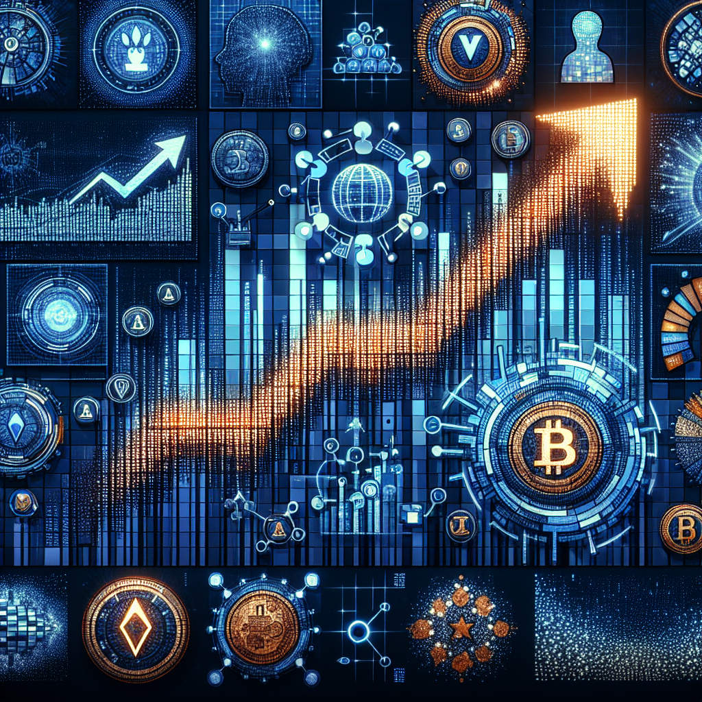"Midnight blue collage of vibrant AI grid portraying the Virtuals ecosystem showing rapid growth of VIRTUAL, TIBBIR, and AIXBT tokens with a dynamic orange upward graph line, struggling small-cap coin icon, and glowing image of Coinbase acting as the catalyst, interspersed with active dots representing x402 transactions and faded vintage tokens with small AI agents and caution symbols reflecting risks amid rebounding trend, dimensions 1200x628 pixels."