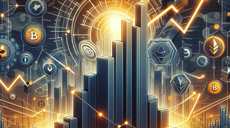 SEO Optimized Alt-Text: Digital illustration sized 1200x628 pixels featuring a futuristic financial landscape that showcases explosive altcoin market growth; dynamic candlestick charts and glowing upward trendlines overlay a multi-year trendline in brand colors Orange #FF9811, Dark Blue #000D43, and Midnight Blue #021B88. Diverse blockchain and altcoin symbols representing DeFi, gaming, and AI radiate outward, symbolizing innovation and the momentum toward a  trillion market cap—professional and polished, ideal for a WordPress blog feature image.