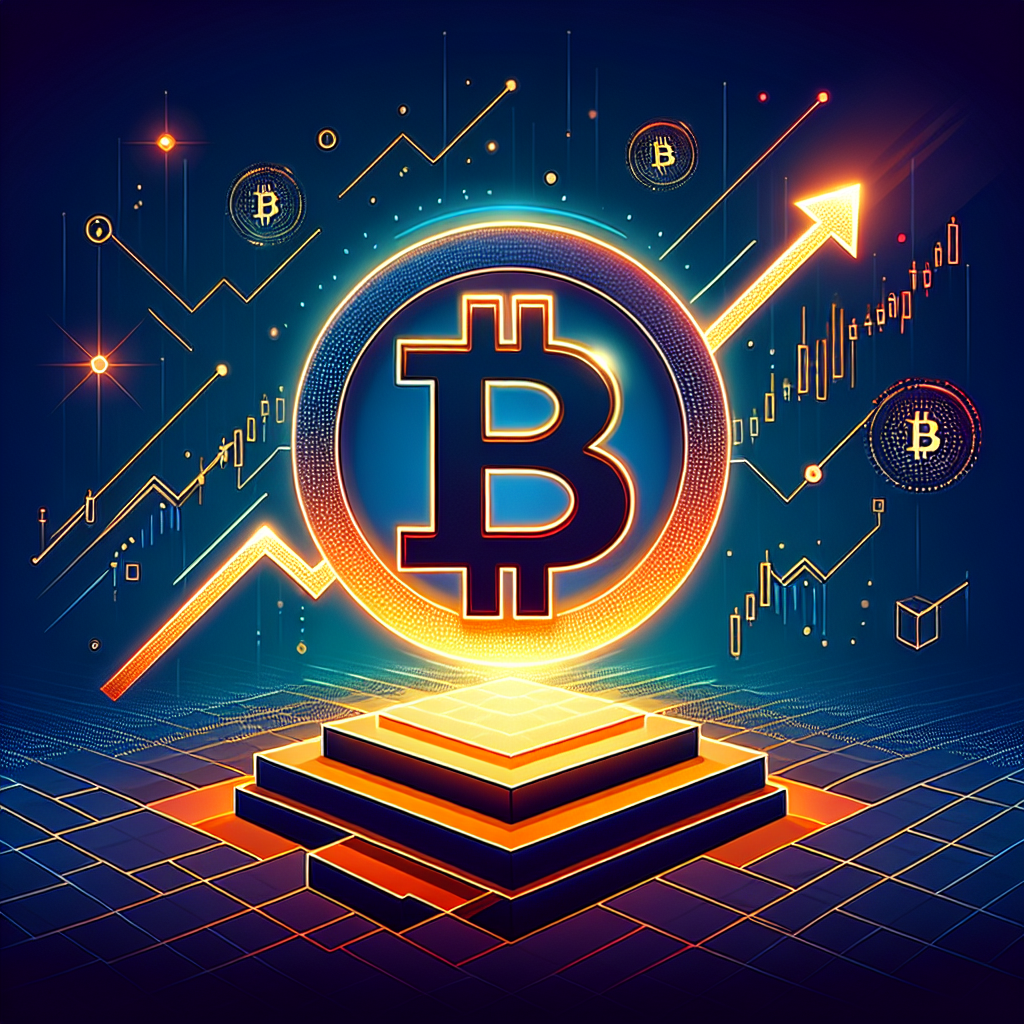 **SEO-Optimized Alt Text:** Sleek digital illustration showing a glowing orange Bitcoin symbol atop a staircase of digital blocks, symbolizing a "staircase rally" amid deep dark blue and midnight blue gradient background; surrounded by icons of ETF inflows, shrinking supply, upward-trending charts, and abstract network lines, highlighting institutional adoption and innovation in cryptocurrency for a finance blog.