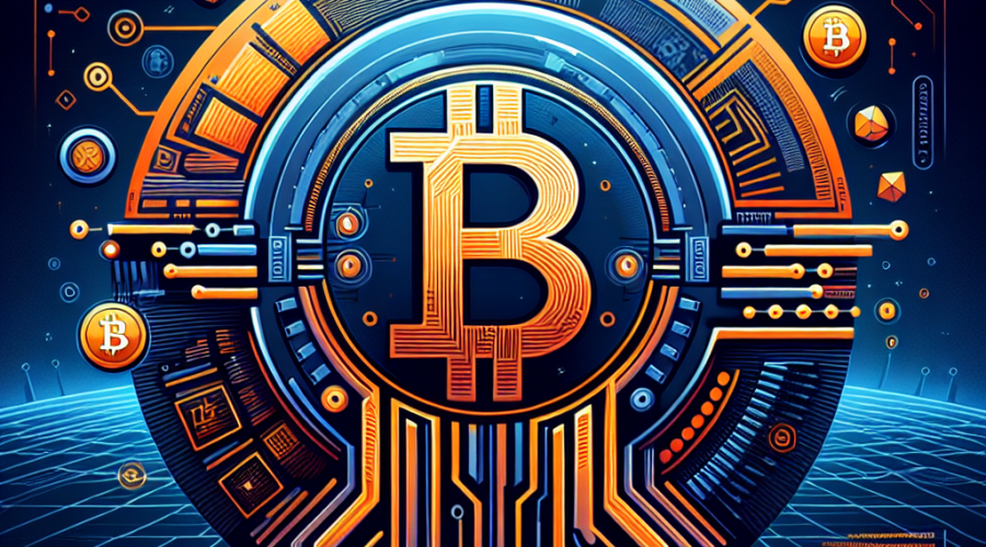 **SEO-optimized alt-text:** Modern digital illustration at 1200x628 pixels depicting the evolution of Bitcoin through software innovation, featuring a stylized Bitcoin Core logo at the center with abstract circuit lines radiating outward, symbolizing network upgrades and connectivity; includes subtle Bitcoin coins and code snippets like 'OP_RETURN' to represent technical enhancements and data storage debates, set against a vibrant gradient background of orange and deep blue with futuristic design elements, evoking open-source collaboration and technological progress for a tech-focused WordPress blog.