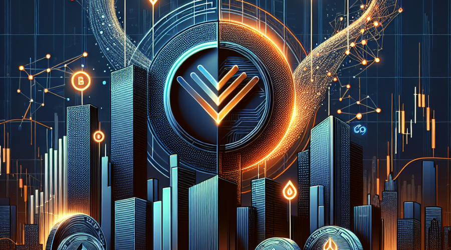 **SEO Alt-Text:** Digital illustration for fintech brand showcasing the launch of Bitwise Solana Staking ETF on the New York Stock Exchange. Central abstract Solana logo, intertwined with glowing graph lines and network nodes, emanates from a stylized ETF ticker and dynamic stock chart. Background features subtle motifs of blockchain, staking tokens, and iconic NYC financial architecture, all in brand colors of orange, dark blue, and midnight blue. Modern design visualizes momentum, growth, and the fusion of traditional finance with innovative blockchain technology. Ideal for promoting Solana ETF and institutional crypto investment.
