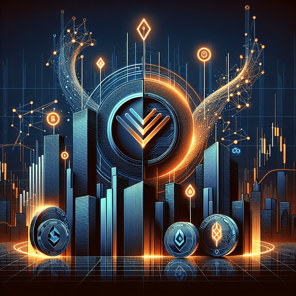 **SEO Alt-Text:** Digital illustration for fintech brand showcasing the launch of Bitwise Solana Staking ETF on the New York Stock Exchange. Central abstract Solana logo, intertwined with glowing graph lines and network nodes, emanates from a stylized ETF ticker and dynamic stock chart. Background features subtle motifs of blockchain, staking tokens, and iconic NYC financial architecture, all in brand colors of orange, dark blue, and midnight blue. Modern design visualizes momentum, growth, and the fusion of traditional finance with innovative blockchain technology. Ideal for promoting Solana ETF and institutional crypto investment.