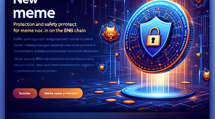 **SEO-focused Alt Text:** Modern blog banner featuring a stylized meme coin with a shield symbol, representing protection and security for meme coins on the BNB Chain. Highlights the Four.Meme Token Name Protection feature with brand colors orange (#FF9811), dark blue (#000D43), and midnight blue (#021B88), set against a digital, futuristic blockchain background with transparent and fair launch visual cues for innovation and safety in the crypto space.