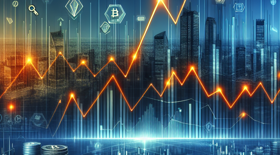 **SEO Alt-Text:** Digital illustration of an upward trending orange chart line representing XRP cryptocurrency growth, overlaid on stylized XRP coins and digital financial icons, set against a dark and midnight blue gradient background. Subtle silhouettes of traders, a modern financial skyline, and integrated CME Group branding highlight institutional finance and the intersection of traditional finance with innovative crypto markets, emphasizing momentum, volume, and financial growth. Image sized at 1200x628 pixels.