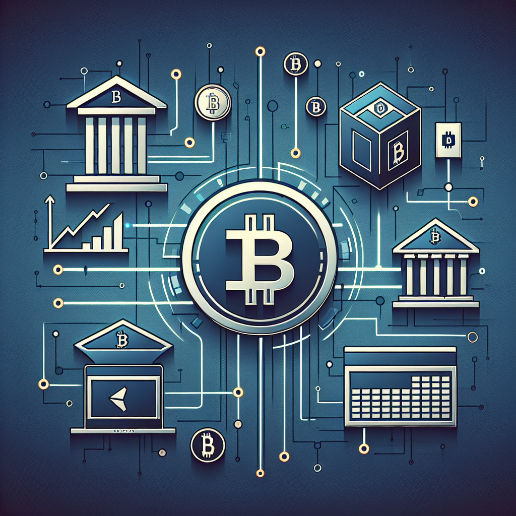 **SEO-Friendly Alt-Text for Your Image:** Modern fintech illustration showing a stylized Coinbase logo connected by digital blockchain lines to a classic bank building outline and secure vault, symbolizing the convergence of crypto and traditional finance. The design features vibrant orange (#FF9811), dark blue (#000D43), and midnight blue (#021B88) brand colors in sleek gradients, conveying innovation, regulation, and stability for a professional fintech blog article. If you’d like a slightly shorter or more keyword-focused version, let me know!