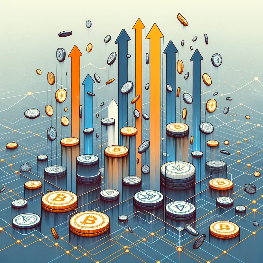 **SEO Optimized Alt-text:** Modern crypto airdrop illustration featuring orange and blue tokens cascading from above, with most fading as they fall, while a select few land on strong interconnected platforms representing thriving blockchain communities; dynamic upward lines and blockchain patterns in the background suggest sustainable growth and engagement, set in a sleek 1200x628 pixel layout for a professional WordPress blog hero image.