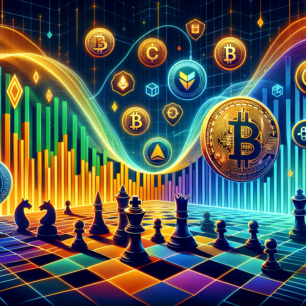 **SEO-Friendly Alt Text:** "Illustration for a GameFi crypto blog: Dynamic 1200 x 628px graphic with Bitcoin and altcoin icons on colorful fluctuating graphs, featuring Tapzi’s futuristic platform interface. Includes classic game elements like chess pieces, checkers, and rock-paper-scissors, TAPZI tokens symbolizing skill-based rewards, secure blockchain icons (locks, audit badges), and an energized crowd silhouette for community engagement. Uses Tapzi’s brand colors—vibrant orange (#FF9811), deep dark blue (#000D43), and midnight blue (#021B88)—for an innovative, professional cryptocurrency and gaming visual."