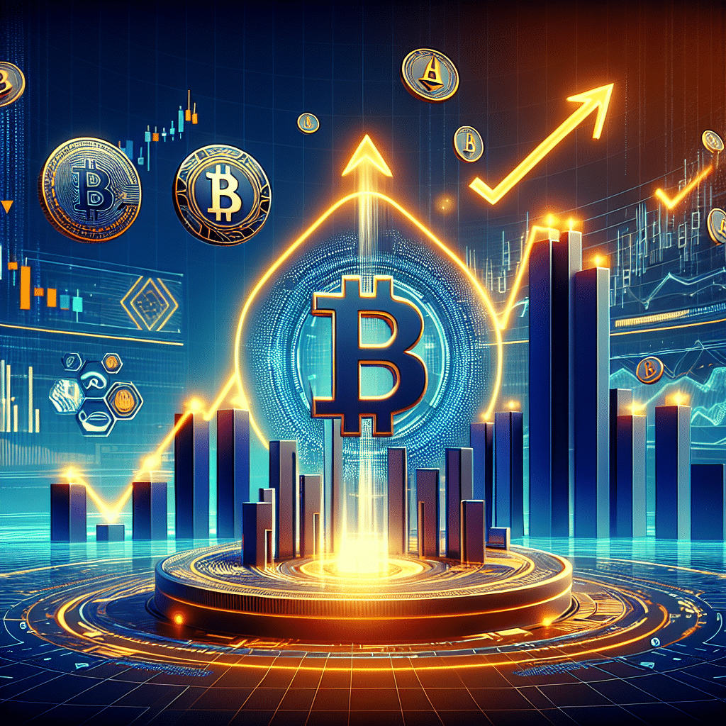 **SEO Alt-Text for the provided image prompt:** Modern digital illustration sized 1200x628 pixels showcasing the October 2025 crypto market surge, featuring a vibrant upward Bitcoin (₿) price chart, Cardano (₳) whale-accumulation and retail uncertainty, and the explosive presale growth of BlockchainFX (BFX). The image includes stylized crypto symbols, candlestick charts, digital graphs, ETF and USDT reward icons, and a sleek trading app interface. Dominant brand colors—vibrant orange (#FF9811), dark blue (#000D43), and midnight blue (#021B88)—highlight BlockchainFX’s unique features in a premium fintech, tech-forward style.