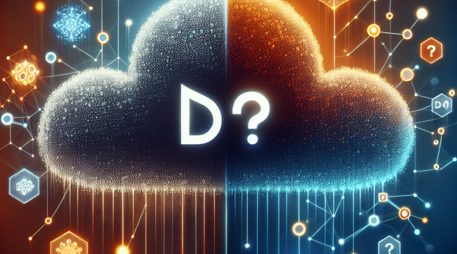 Certainly! Here’s an optimized SEO alt-text for the image you described: **SEO Alt-Text:** "Conceptual digital illustration representing uncertainty in the blockchain industry. Features stylized DAO List logo with interconnected nodes on the left, and Brevis logo symbolizing decentralized event coordination on the right. Both icons face each other, separated by a translucent cloud of question marks and digital noise, using gradients and overlays in orange (#FF9811), dark blue (#000D43), and midnight blue (#021B88). Modern, clean design conveys speculation, anticipation, and the need for official transparency in Web3 collaborations." Let me know if you’d like a shorter or differently focused version!