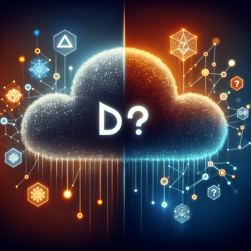 Certainly! Here’s an optimized SEO alt-text for the image you described: **SEO Alt-Text:** "Conceptual digital illustration representing uncertainty in the blockchain industry. Features stylized DAO List logo with interconnected nodes on the left, and Brevis logo symbolizing decentralized event coordination on the right. Both icons face each other, separated by a translucent cloud of question marks and digital noise, using gradients and overlays in orange (#FF9811), dark blue (#000D43), and midnight blue (#021B88). Modern, clean design conveys speculation, anticipation, and the need for official transparency in Web3 collaborations." Let me know if you’d like a shorter or differently focused version!
