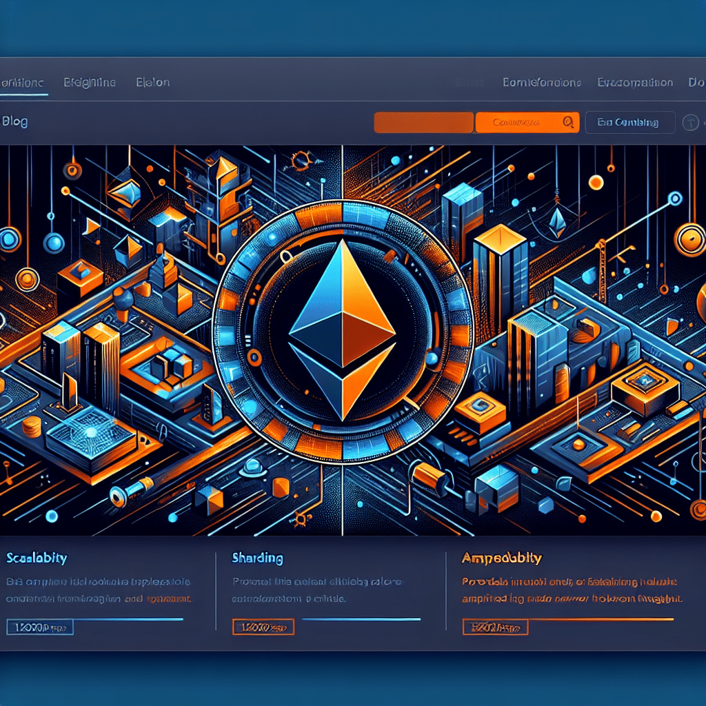 Certainly! Here is a great SEO-friendly alt-text for the image you described: **Alt-Text:** Modern digital illustration for a WordPress blog header depicting the Ethereum Fusaka upgrade, featuring a central stylized Ethereum logo in orange (#FF9811), dark blue (#000D43), and midnight blue (#021B88). The design includes abstract tech elements like interconnected blocks, dynamic lines, and data streams symbolizing network scalability, sharding, PeerDAS integration, and Layer 2 synergy. The futuristic, innovative layout uses sleek gradients and smooth geometric shapes to illustrate Ethereum's high-performance, advanced blockchain technology.