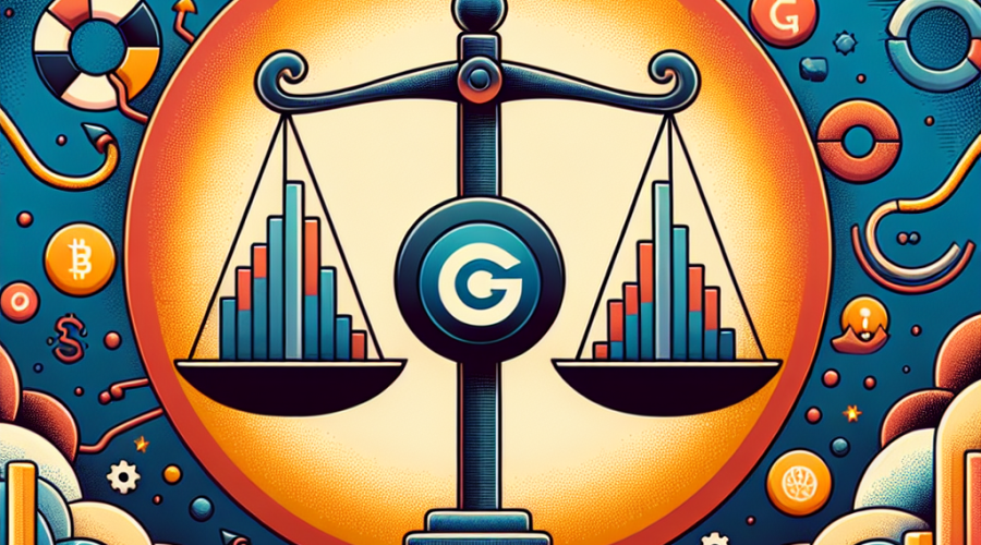 **SEO-optimized alt-text:** “Digital illustration featuring a balanced symbolic scale with NEAR Protocol’s logo at the center, emitting blockchain lines in brand orange (#FF9811), dark blue (#000D43), and midnight blue (#021B88). The left side displays decentralized voting tokens and community icons, while the right side features pragmatic survival elements like a lifebuoy and bar graphs. The abstract background subtly blends NEAR Protocol's brand colors, representing a modern and professional depiction of conflict and decision-making between governance and protocol sustainability.”