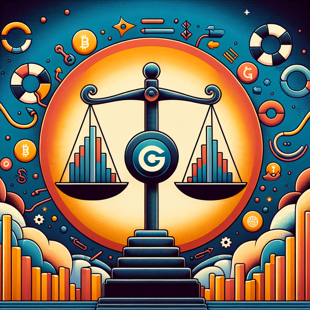 **SEO-optimized alt-text:** “Digital illustration featuring a balanced symbolic scale with NEAR Protocol’s logo at the center, emitting blockchain lines in brand orange (#FF9811), dark blue (#000D43), and midnight blue (#021B88). The left side displays decentralized voting tokens and community icons, while the right side features pragmatic survival elements like a lifebuoy and bar graphs. The abstract background subtly blends NEAR Protocol's brand colors, representing a modern and professional depiction of conflict and decision-making between governance and protocol sustainability.”