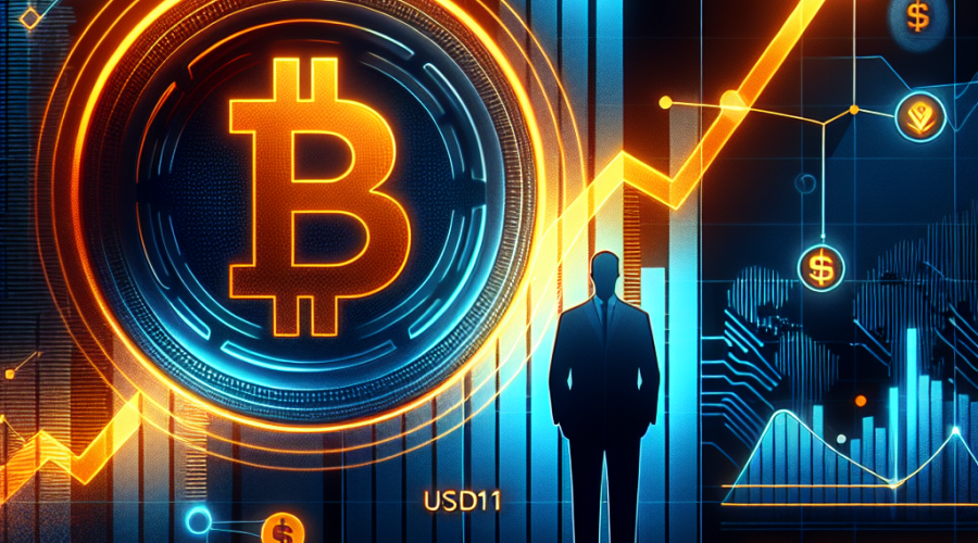 "SEO alt-text: Dark blue financial growth chart with a glowing orange line, with faintly visible logos of NYDIG, BitGo, World Liberty Financial and Binance in midnight blue color, including a symbol of USD1 Stablecoin in orange. A silhouette of President Trump accompanies these elements. The title, 'Investigation of USD1 Stablecoin - Potential Issues and Controversies', is overlaid in orange. The image features a caption at the bottom reading 'NYDIG criticizes lack of reserve report and offshore holdings'".