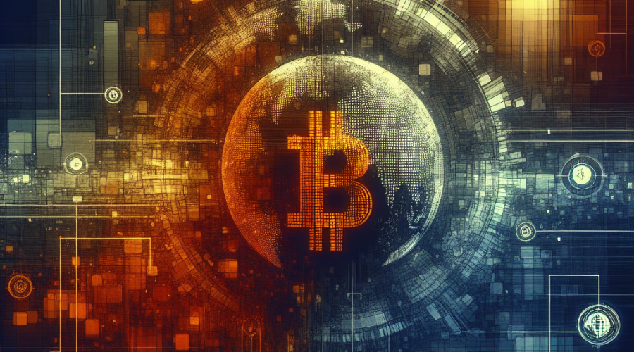 "Ripple Labs logo overlaid on a digital globe symbolizing its global financial reach, backed by faint XRP tokens to represent billion-dollar fundraising. Subtle elements of SPAC highlight the unique fundraising method. Orange (#FF9811) emphasizes Ripple Labs while dark blue (#000D43) and midnight blue (#021B88) shape the background and details. Optimized for SEO, with 1200x628 px dimensions."
