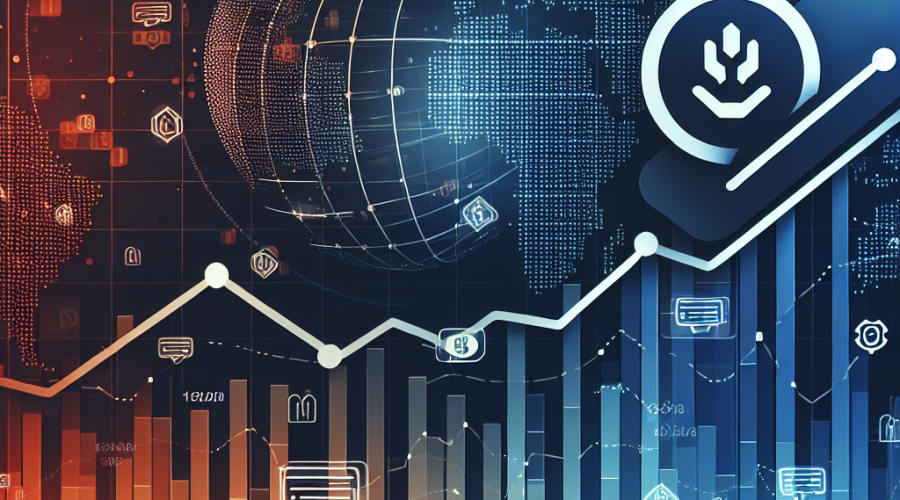 **SEO Alt-Text:** Modern 1200x628 pixel graphic illustrating a declining stock chart line with the Roblox logo subtly integrated, surrounded by abstract data elements symbolizing bookings and user engagement. The design features global icons and a dotted world map silhouette to convey Roblox’s international growth, alongside subtle, faded investor silhouettes hinting at caution and insider selling. The visual uses Roblox’s brand colors—Orange (#FF9811), Dark Blue (#000D43), and Midnight Blue (#021B88)—to create a sleek, professional financial-tech style.