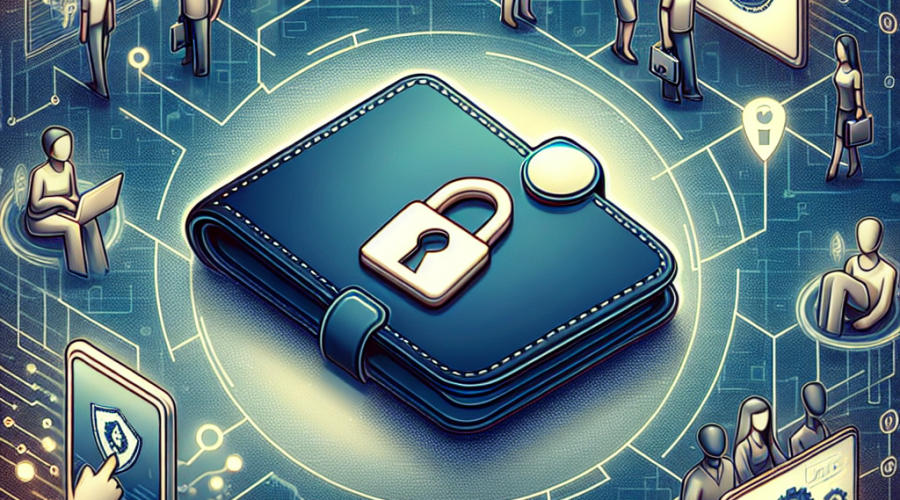 "Users interacting with modern and sleek Safe Wallet digital application displayed on devices, set against a decentralized network representing the Safe ecosystem in midnight blue. The Safe Wallet logo is highlighted, displaying the brand's strengthening governance and aligning operations. The user interactions are accentuated in brand's signature orange color while the wallet is in dark blue."