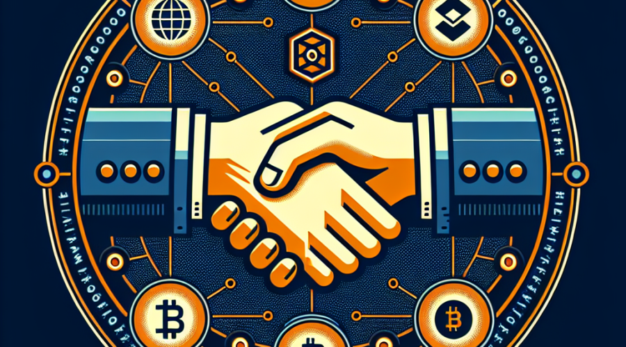 "Two hands shaking on a blockchain background, illustrating the partnership between ShapeShift and Zcash to enhance crypto network privacy, overlaid with the logos of both companies in orange and dark blue. Contains stylized text reading 'ShapeShift & Zcash: Upholding Crypto Privacy' in the upper part against a midnight blue background. The image size is 1200 x 628 pixels."