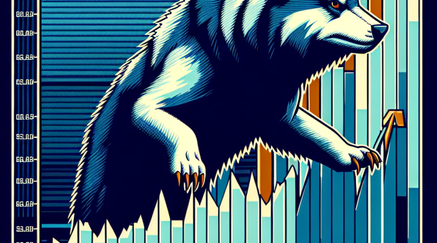 "Stylized bearish chart illustrating the descent of Shiba Inu cryptocurrency price on a dark blue background with prominent orange accents of our brand. Shiba Inu logo is clearly displayed alongside a visual representation of a whale reflecting intense sell-offs. Key text 'SHIB Price Downfall' is in a large, readable Midnight blue font. An unobtrusive Ethereum logo signifies Shiba Inu's status as the top Ethereum meme coin, all encapsulated in a professional, sleek design."