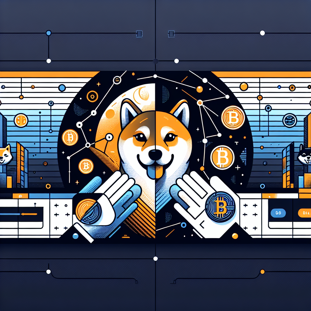 **SEO Alt-Text:** Modern blog header image divided diagonally, showcasing playful Shiba Inu meme coin elements—featuring a Shiba Inu dog, digital coins, and vibrant motifs in orange (#FF9811) and midnight blue (#021B88)—on one side, and futuristic DeFi visuals with stylized blockchain graphics, digital wallets, and global payment icons in dark blue (#000D43) and orange (#FF9811) on the other; network lines and a handshake symbol in the center represent the bridge between meme coins and real-world crypto utility, all in a polished, tech-forward, brand-aligned style (1200x628 pixels).